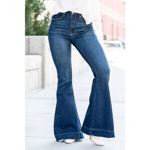 Kancan Wide Leg High Rise Super Flare Jeans